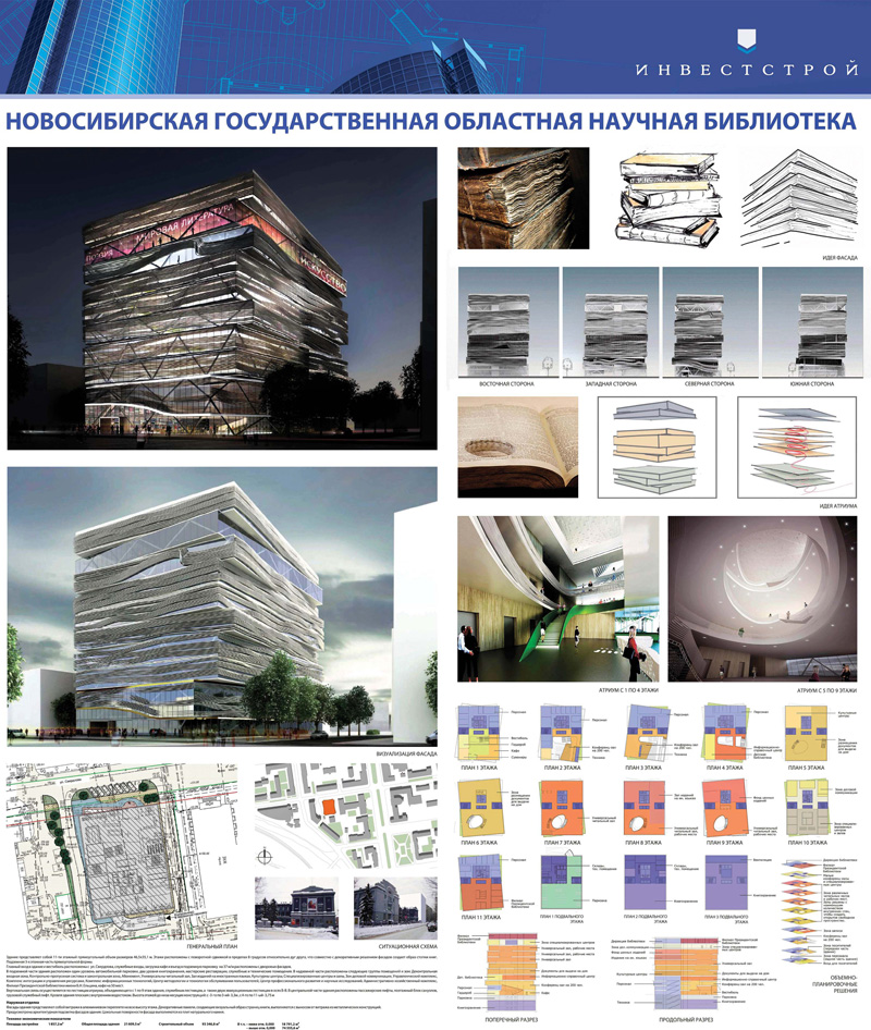 Новосибирская государственна областная научная библиотека. Проектная организация: «Тильке», ООО «Инвестстрой»