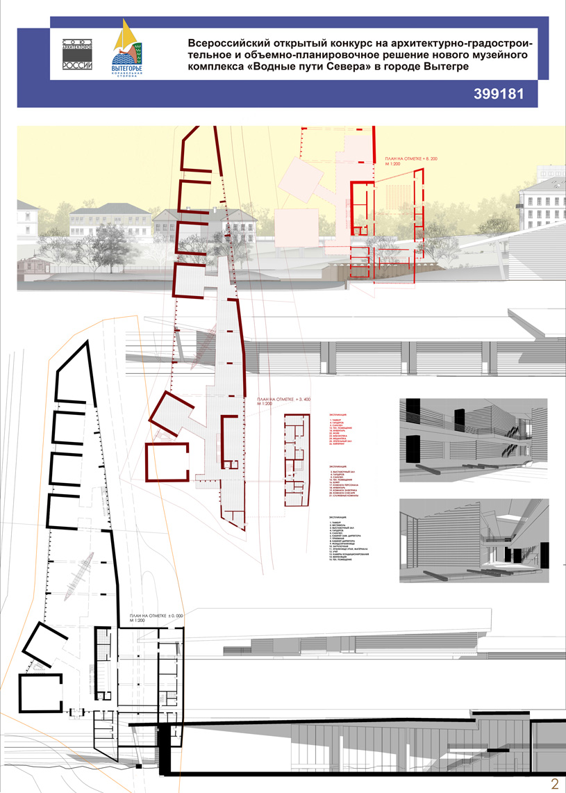 Проект музейного комплекса «Водные пути Севера» в Вытегре. Архитектурное бюро «МэралСтудио»
