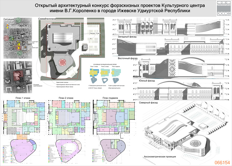 Конкурсный форэскизный проект Культурного центра им. В.Г. Короленко в г. Ижевске Удмуртской Республики. Код работы: 066154. Автор: Яковицкий Виталий Петрович (г. Ижевск).