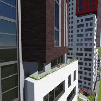 Проект жилого комплекса «ЧеховSky» в Новосибирске. Проектная организация: «АкадемСтрой»