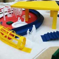 «Супрематизм». Детская спортивно-игровая площадка. Детская школа архитектуры и дизайна "IVANDI"