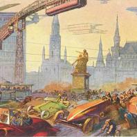 «Москва через 200 лет». Серия открыток, выпущенная кондитерской фабрикой товарищества «Эйнем», 1914 год