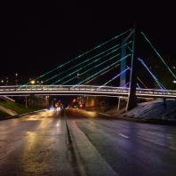 Алюминиевый мост «Арфа» в Красноярске