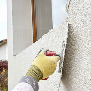 Отделка фасадов лёгкой теплоизоляционной цементной штукатуркой