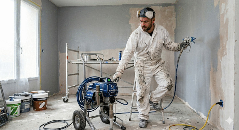 Окрасочное оборудование в строительстве. Безвоздушное распыление (Airless)