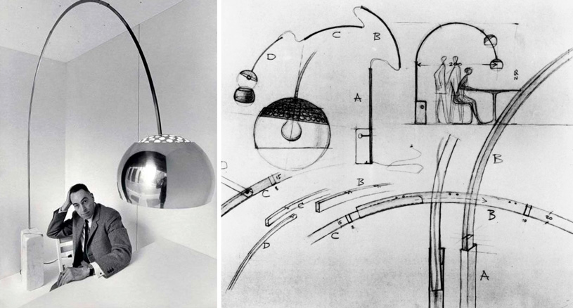 Светильник Arco, дизайн Акилле и Пьер Джакомо Кастильони, Flos 1962 г.