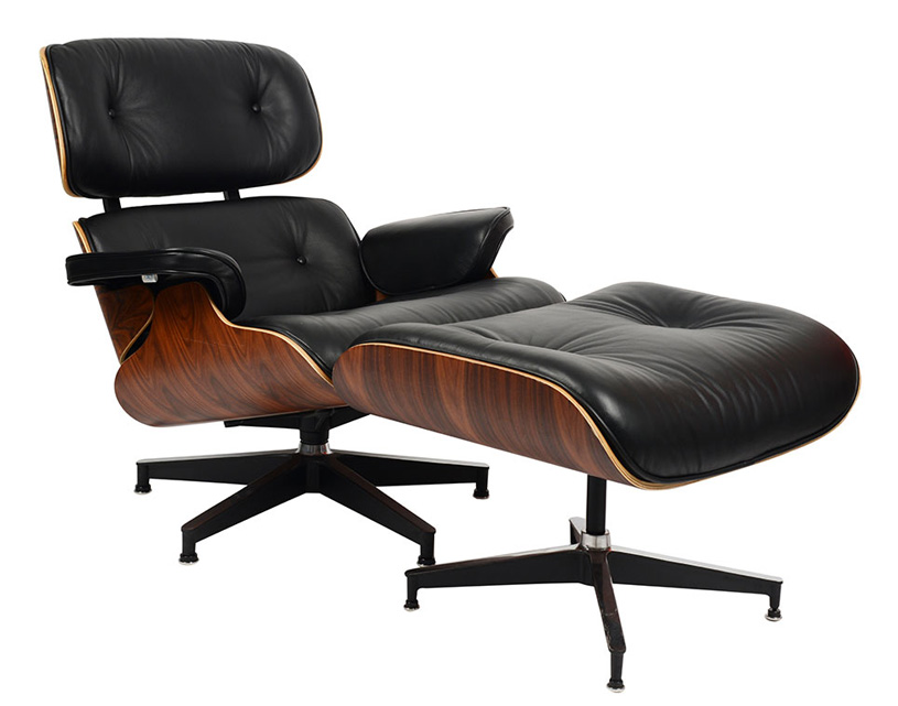 Eames Lounge Chair & Ottoman черная кожа/палисандр