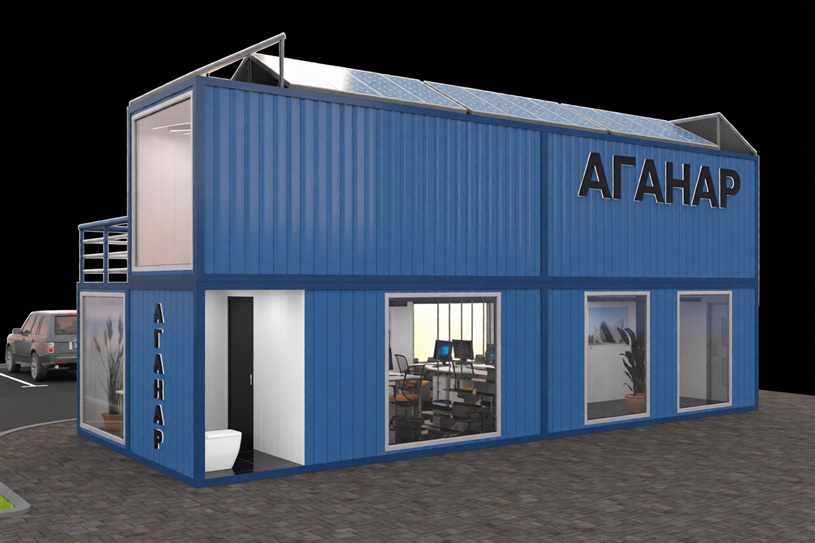 Штаб строительства из модулей