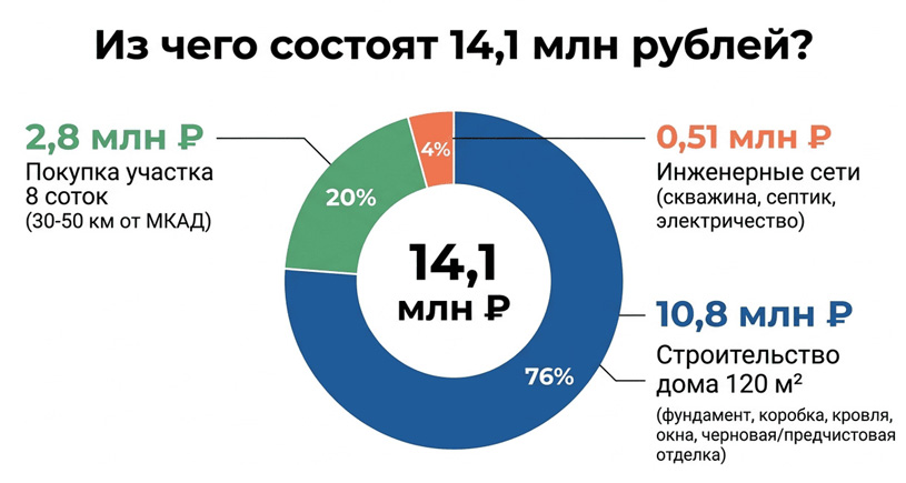 Из чего складывается стоимость загородного жилья