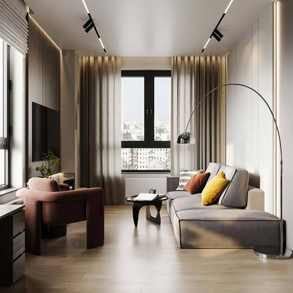 Дизайн однокомнатной квартиры. Envo Design