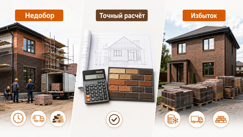 Цена ошибки при расчете количества облицовочного кирпича