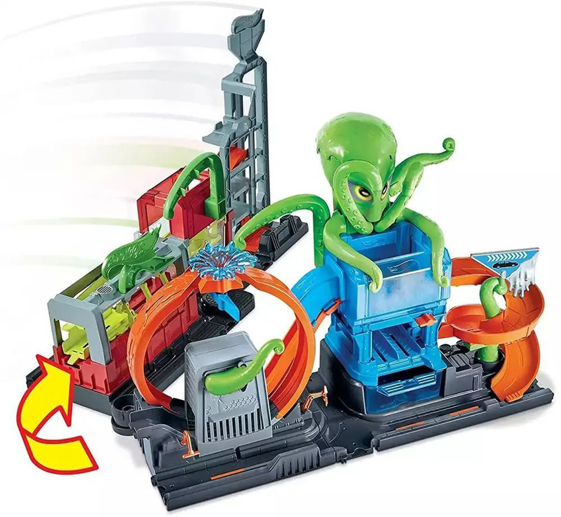 Hot Wheels City автомойка с осьминогом