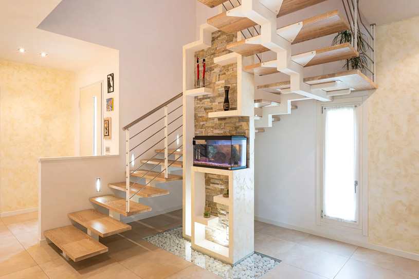 современная лестница в интерьере