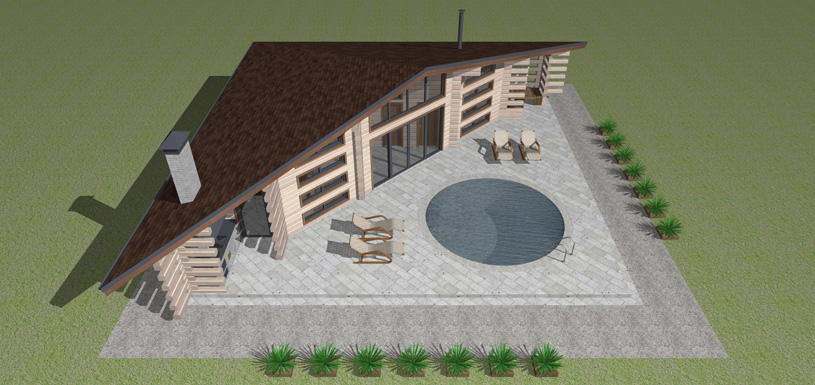 Проект современной бани из бруса