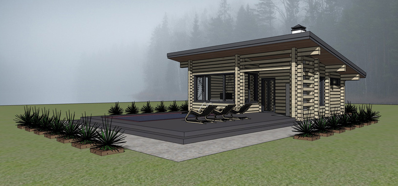 Проект современной бани из бруса