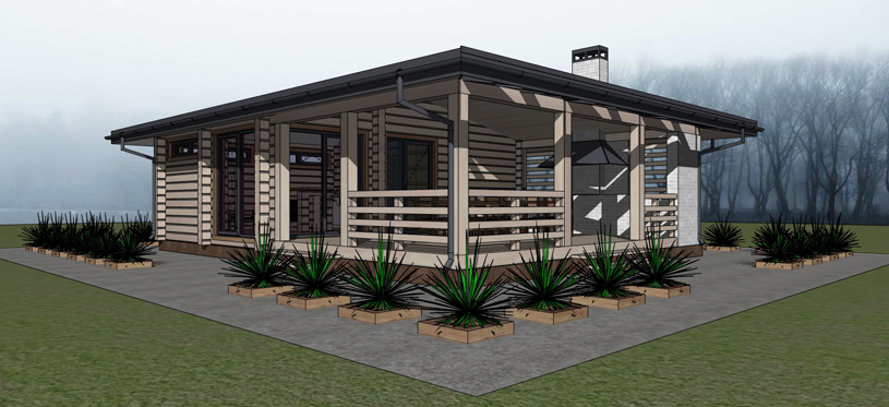 Проект современной бани из бруса