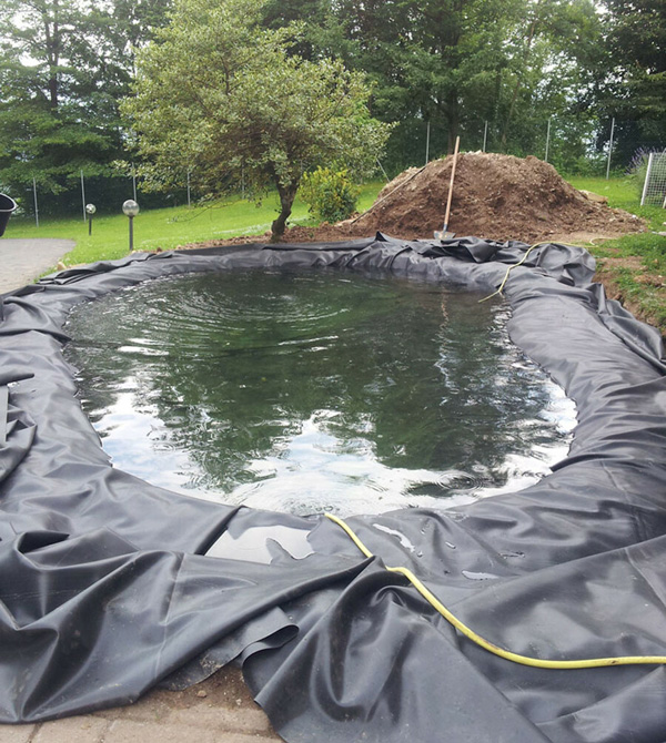 Как рассчитать размер плёнки для пруда