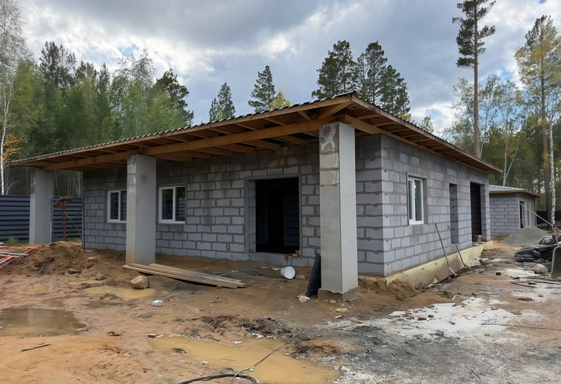 дом из газобетонных блоков