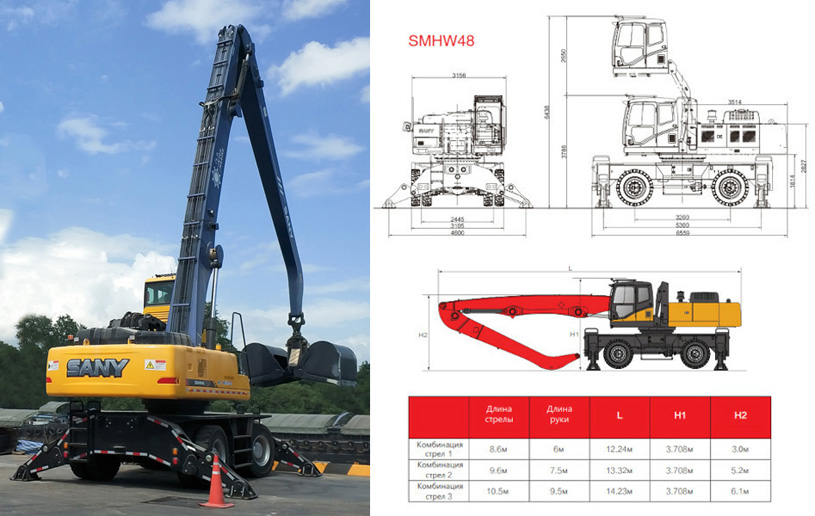 телескопический погрузчик SANY SMHC48 телескопический погрузчик SANY SMHC48
