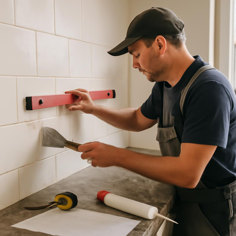 Подготовка стены для установки скиналей на кухне