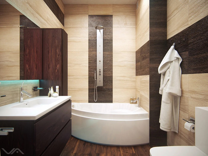 Дизайн маленькой ванной комнаты