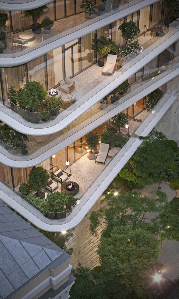 ЖК Большой Палашевский от Sminex на Патриарших прудах. Вид на консоли сверху