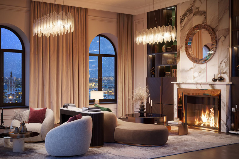 Sminex. Пентхаус с дровяным камином в историческом доме «Чистые Пруды»