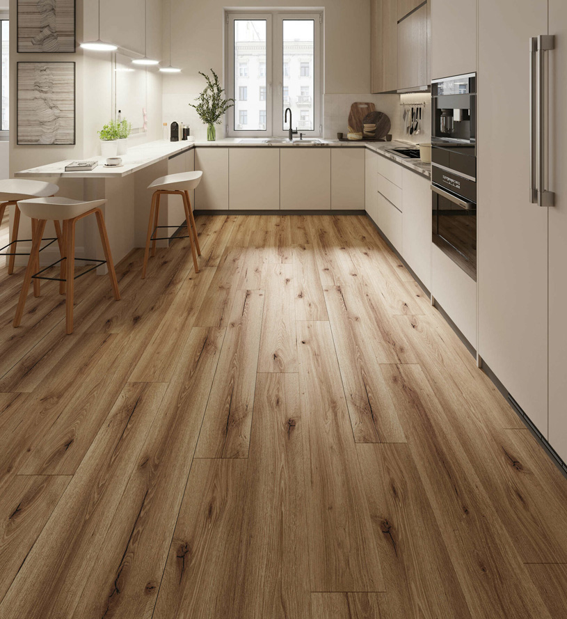 SPC кварц-винил AlixFloor Natural Line Дуб коричневый рустикальный