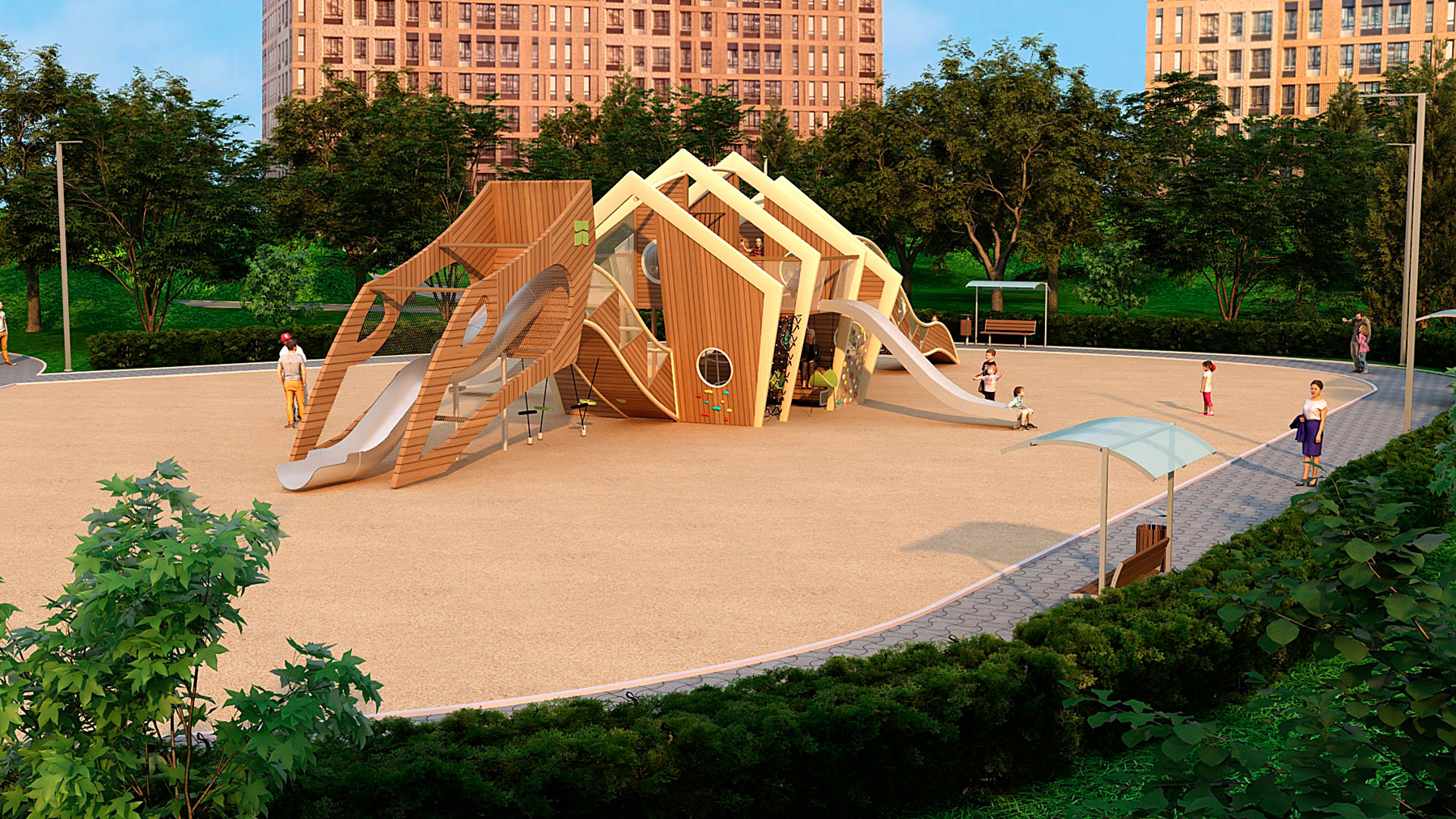 Детская игровая арт-площадка «Дракон» | Архитектура и проектирование |  Архитектурные конкурсы | Totalarch