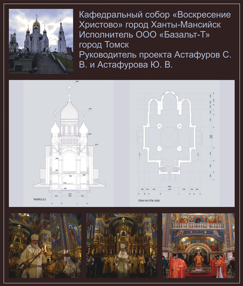 Роспись в интерьере кафедрального собора «Воскресение Христово». Ханты-Мансийск. Творческие объединение «Благо»