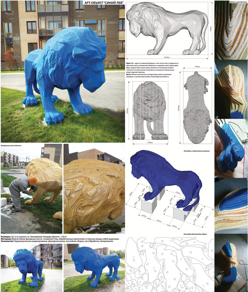 Арт-объект «Синий лев». Авторы: Карнаухов И.В., Подолякин В.С.