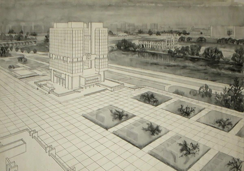 Проект Дворца Советов в Калининграде творческой мастерской ЦНИИЭП им. С. Мезенцева (Москва)