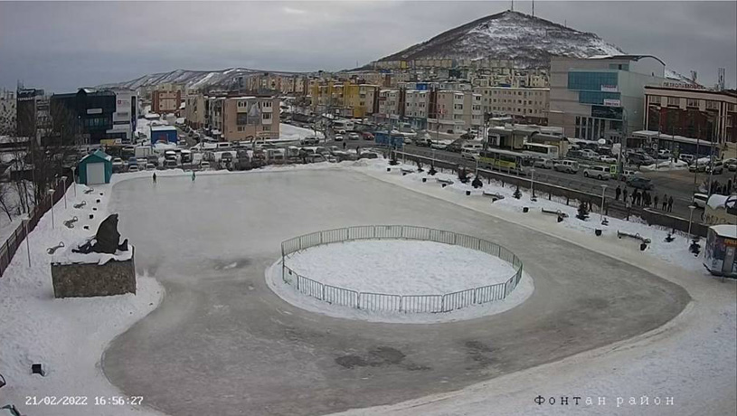 Петропавловск-Камчатский. Проспект 50 лет Октября. Фотография территории, подлежащей благоустройству, по состоянию на 21.02.2022 г.