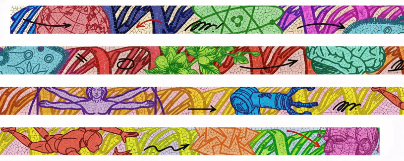 Мозаичное панно «Время, вперёд!». Автор: Миша Most Мозаичное панно «Время, вперёд!». Автор: Миша Most