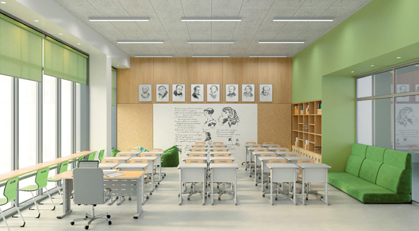 Проект средней общеобразовательной школы на 1100 мест в городе Сочи. Студия дизайна образовательных пространств «EduDesign»