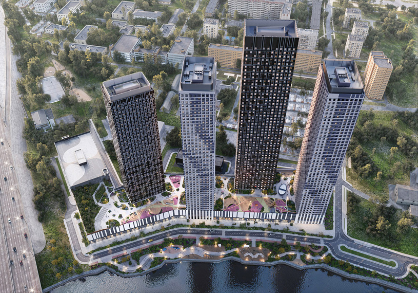 проект ЖК из четырёх высотных башен до 190 м в Красногорске («Мезонпроект»)