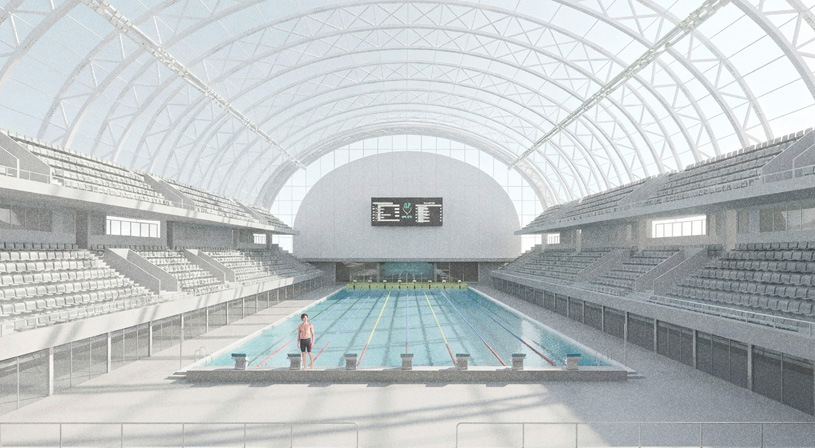 Олимпийский бассейн. Автор: Анастасия Матусевич (СПб Академия художеств им. Репина)