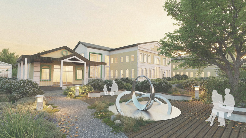 Проект общеобразовательной школы с реставрацией усадьбы Гартунг-Пушкиной в селе Федяшево. Автор: Майя Филина (ГУЗ)