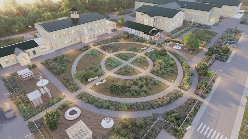 Проект общеобразовательной школы с реставрацией усадьбы Гартунг-Пушкиной в селе Федяшево. Автор: Майя Филина (ГУЗ)