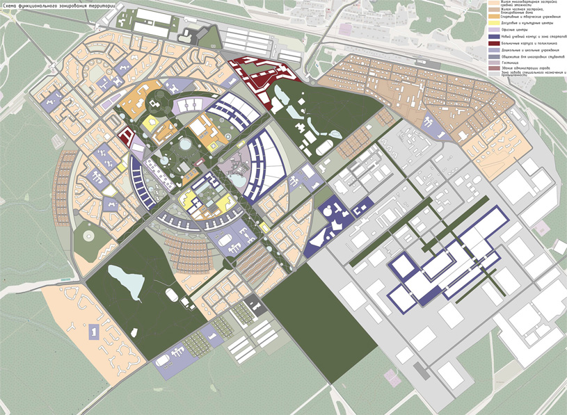 Научно-образовательный кампус в г. Заречном Пензенской области. Автор: Валерия Никишина (МАРХИ)