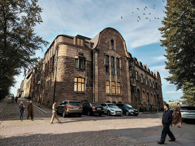 Реставрация и приспособление объекта культурного наследия «Здание фирмы Хаакмен и К» / г. Выборг, ул. Северный Вал, д.7/ул. Подгорная, д. 14. Авторы: ООО «АБ Мануфактура»