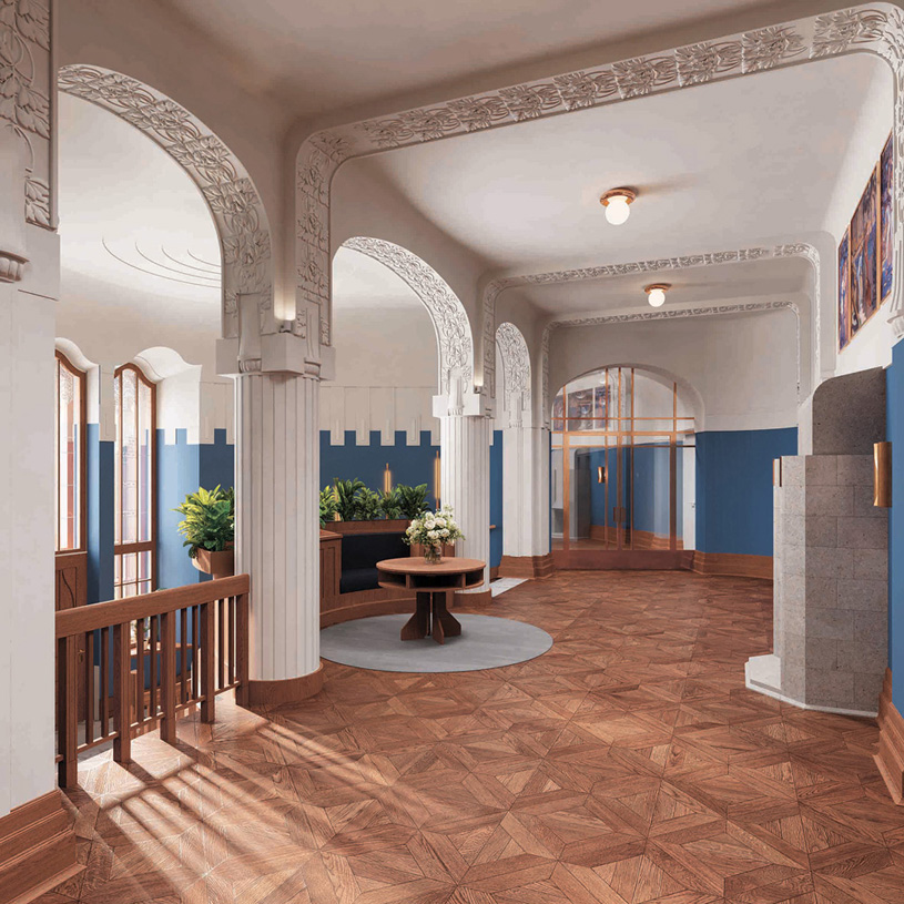 Реставрация и приспособление объекта культурного наследия «Здание фирмы Хаакмен и К» / г. Выборг, ул. Северный Вал, д.7/ул. Подгорная, д. 14. Авторы: ООО «АБ Мануфактура»