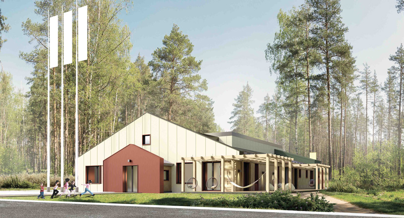 Проект реконструкции здания центра психолого-педагогической помощи «Штабик» (Аксубаево, РТ). Авторы: Тимур Поляков, Александр Юнусов, Диана Рахматуллина (АБ «КУЛ-КУЛ»)