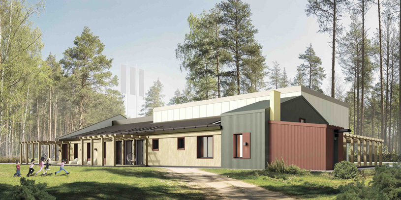 Проект реконструкции здания центра психолого-педагогической помощи «Штабик» (Аксубаево, РТ). Авторы: Тимур Поляков, Александр Юнусов, Диана Рахматуллина (АБ «КУЛ-КУЛ»)