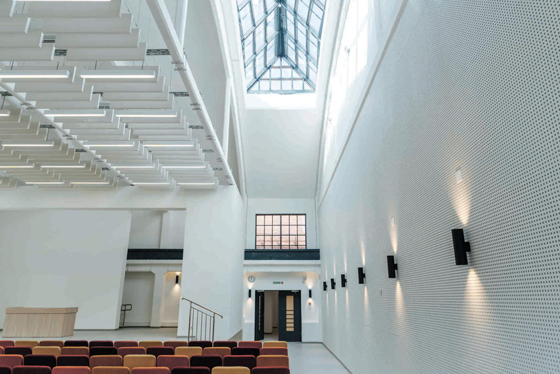 Реставрация с приспособлением объекта культурного наследия «Сборочная мастерская архитектурной фабрики «Русский Рено» под школу-детский сад на 450 мест / г. Санкт-Петербург, ул. Кантемировская, д. 11, лит. А. Авторы: ООО «НИиПИСпецреставрация»