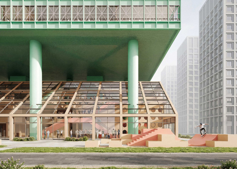 Концепция многофункционального здания в инновационном районе «Город Талантов» (г. Кемерово). Компания «МОВ». Авторский коллектив: И.Д. Егоров, Н.А. Герасименко, Л.Р. Галиуллина, Д.Р. Фахретдинов