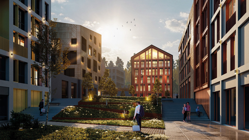 Архитектурное бюро ARCHINFORM (Екатеринбург) . Проект: Архитектурно-градостроительная концепция территории в границах улиц Токарей – Энгельса – Быкова в г. Сысерть