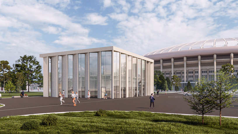 ООО «Архиком» . Работа: «Комплекс павильонов центральной площади Олимпийского комплекса «Лужники», г. Москва