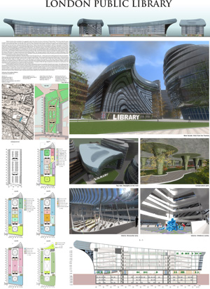 Конкурсный проект на здание Национальной библиотеки в Лондоне