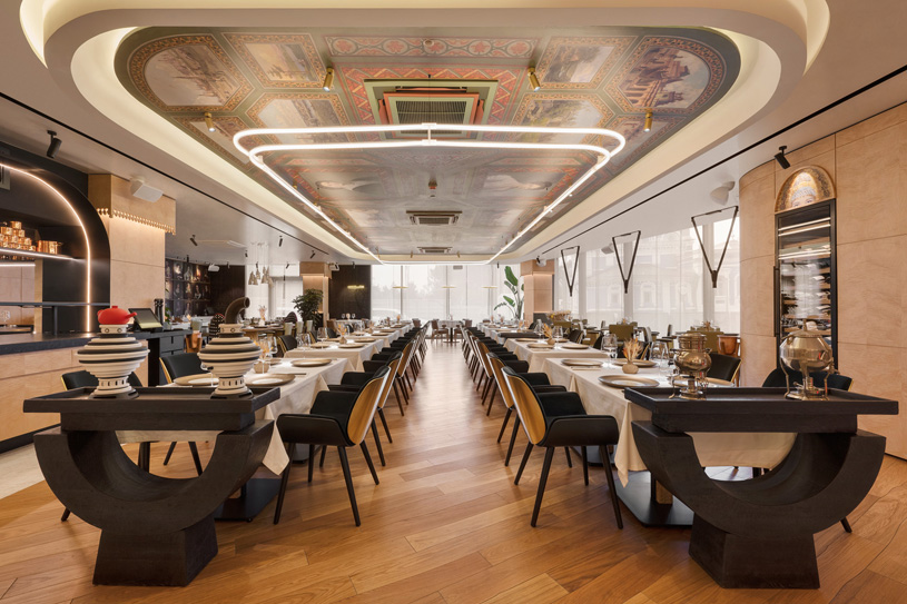 Интерьер ресторана «Машенька» в Зарядье | Архитектурное бюро Archpoint